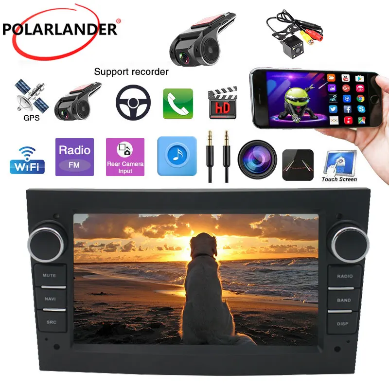 

Car Radio 2 Din 7-inch Android 9.1 1G +16G Navigation Gps Bluetooth 4G Wifi 2.5D IPS Double USB 1024 * 600 for Opel ( No DVD)