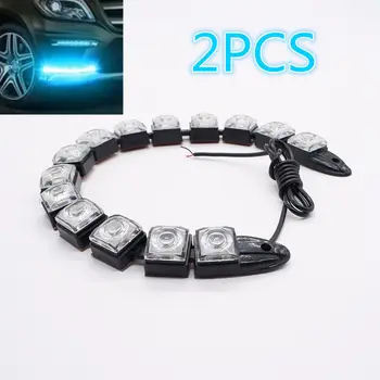 

Replacement Fog lights 2pcs COB Headlight Flexible Diced 14LED Car Fog Lamp