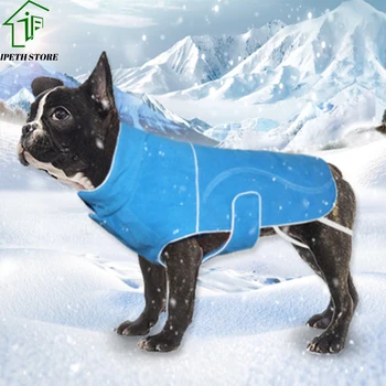 

New Reflective Fleece Cold Weather Pet Dog Windproof Jacket, Adjustable Sizes for Small Medium Large Dogs