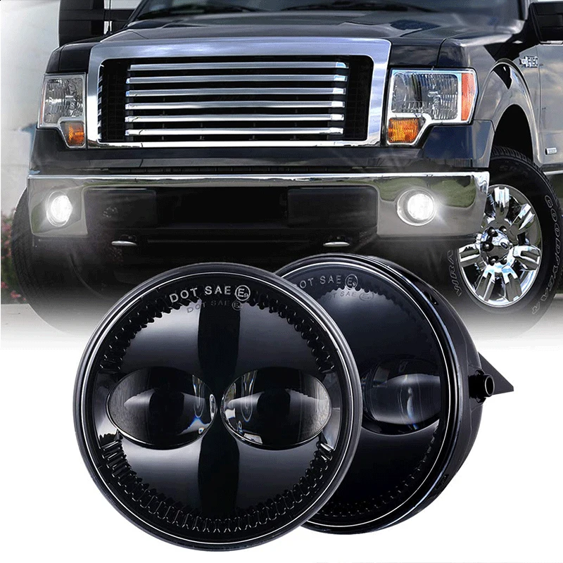 

2PCS LED Fog Lights For 2007-2014 Ford F150 Round Bumper Car Driving Driver LampProject Led Fog Lights