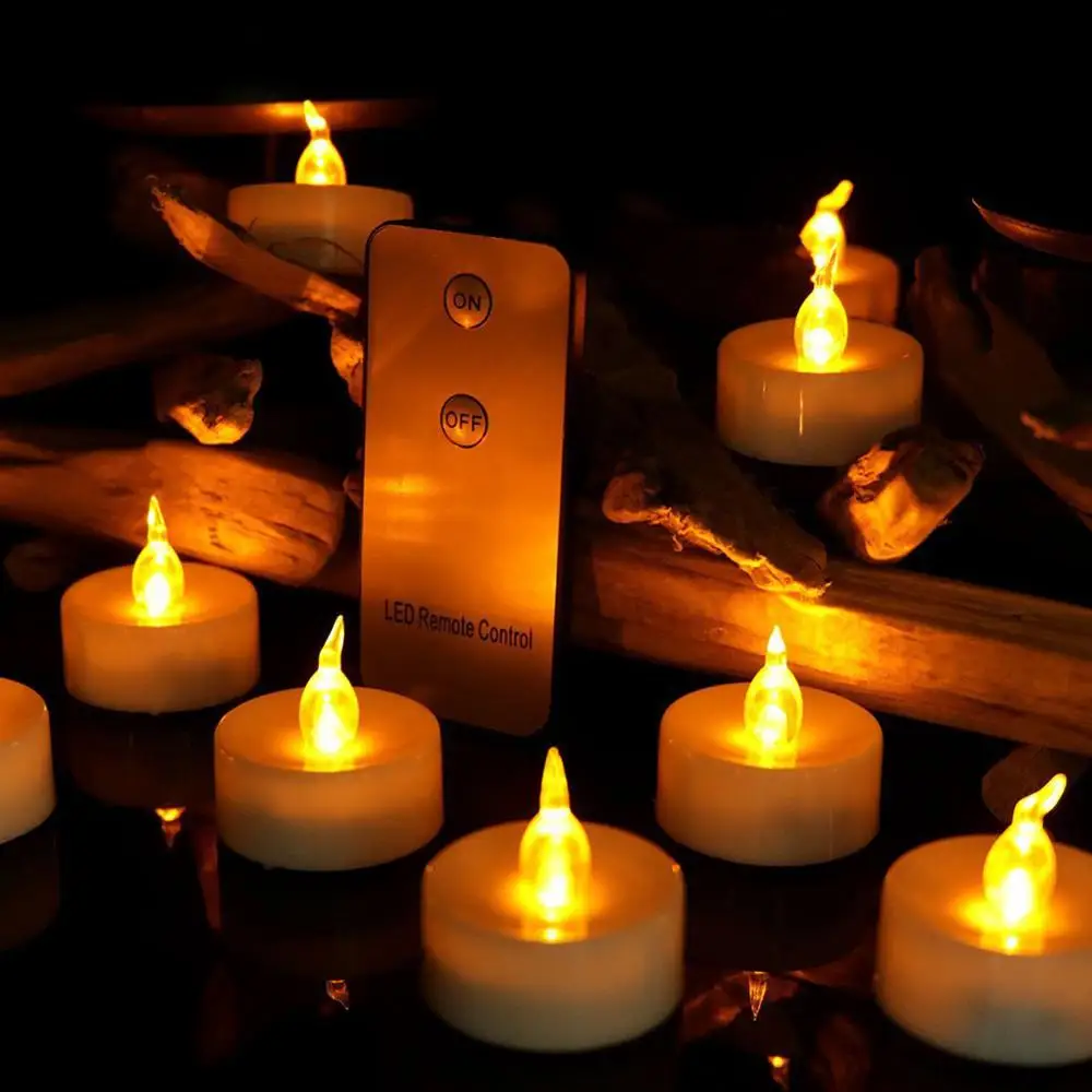 

12pcs/pack LED Candle Tea Light Flameless Candles Light Battery Candles Light LED tealight with Remote for Party Wedding Decor