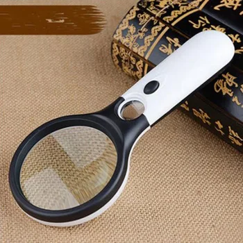 

Handheld Magnifying Glass LED Lights Display Jewelry Rating Reading Circuits Use Portable Lens Magnifier