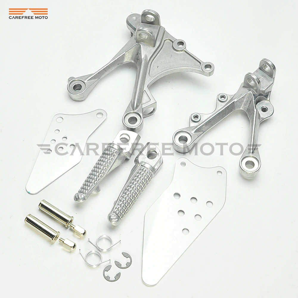 Motorcycle Front Footrest Foot Pegs Bracket Kit Moto Foot Rest Pedal case motorcycle accessories motorcycle footrests For KAWASAKI NINJA ZX6R ZX-6R 05-08 ZX636 05-06