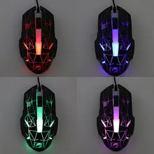 Проводная игровая мышь 1200 dpi, USB, 3 кнопки, светодиодный, оптическая мышь для ПК, ноутбука, геймера, ноутбука, компьютера для офиса, домашнего использования