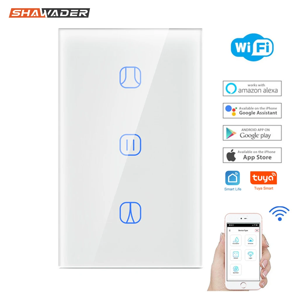 Умный настенный выключатель для штор с Wi Fi и таймером дистанционное управление