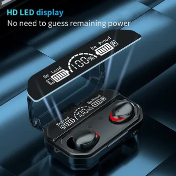 

A17 Waterproof Wireless Bluetooth Earphones TWS 5.1 Touch Control in-Ear Earphone LED Display 9D Stereo Music Sports Headsets