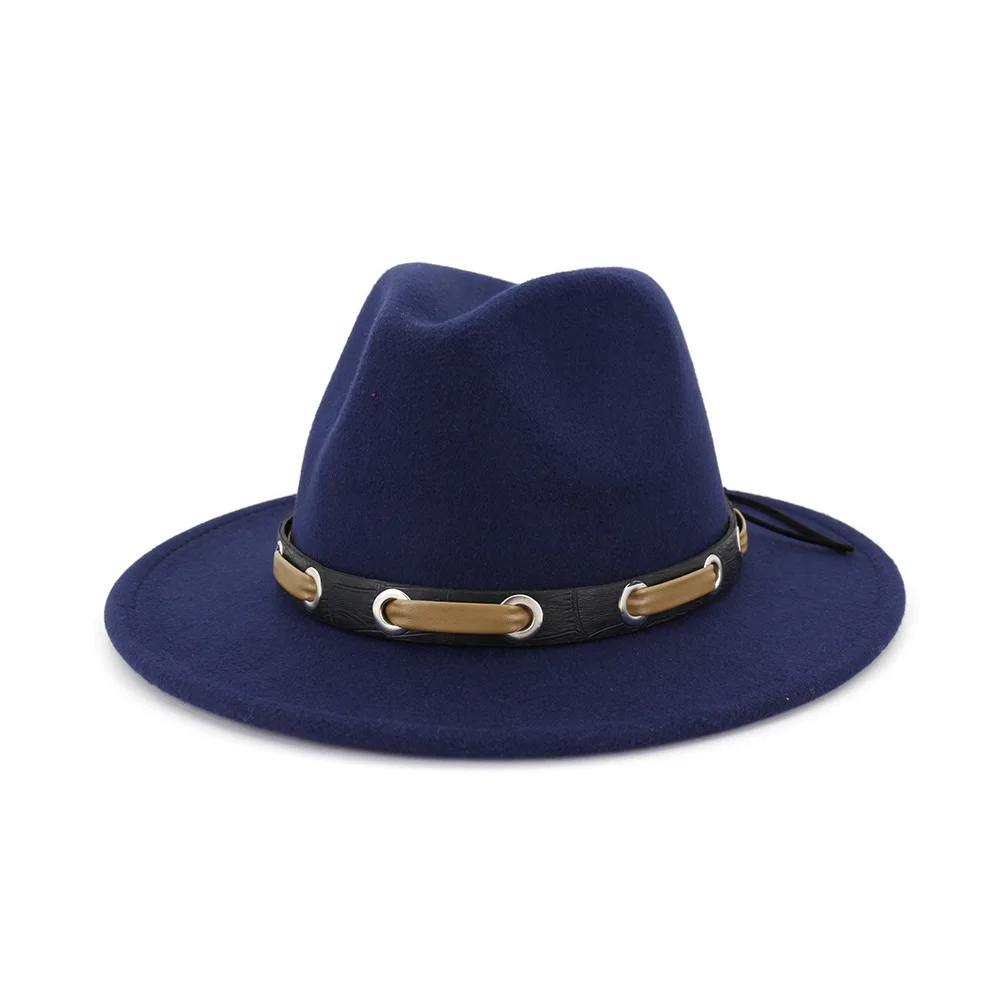 Женская фетровая шляпа, имитация шерсти, Осень-зима, женские фетровые шляпы, модные, топ, джазовая шляпа, шляпа для женщин, Sombrero Mujer AD0801 - Цвет: 11