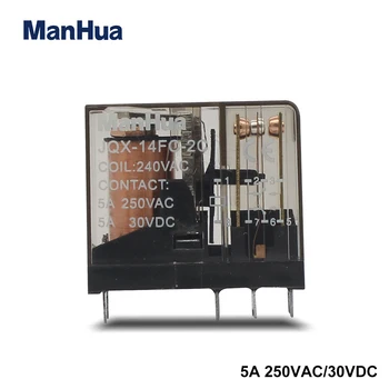 

ManHua 5A 250VAC/30VDC JQX-14FC-2C Sealed Version Available High Power Relay