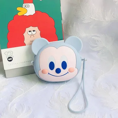 Модный силиконовый держатель для карт, сумка для наушников, кошелек на цепочке, чехол для банковских карт, женские сумки для хранения кредитных карт, портмоне, кошелек, сумки - Цвет: 1220227