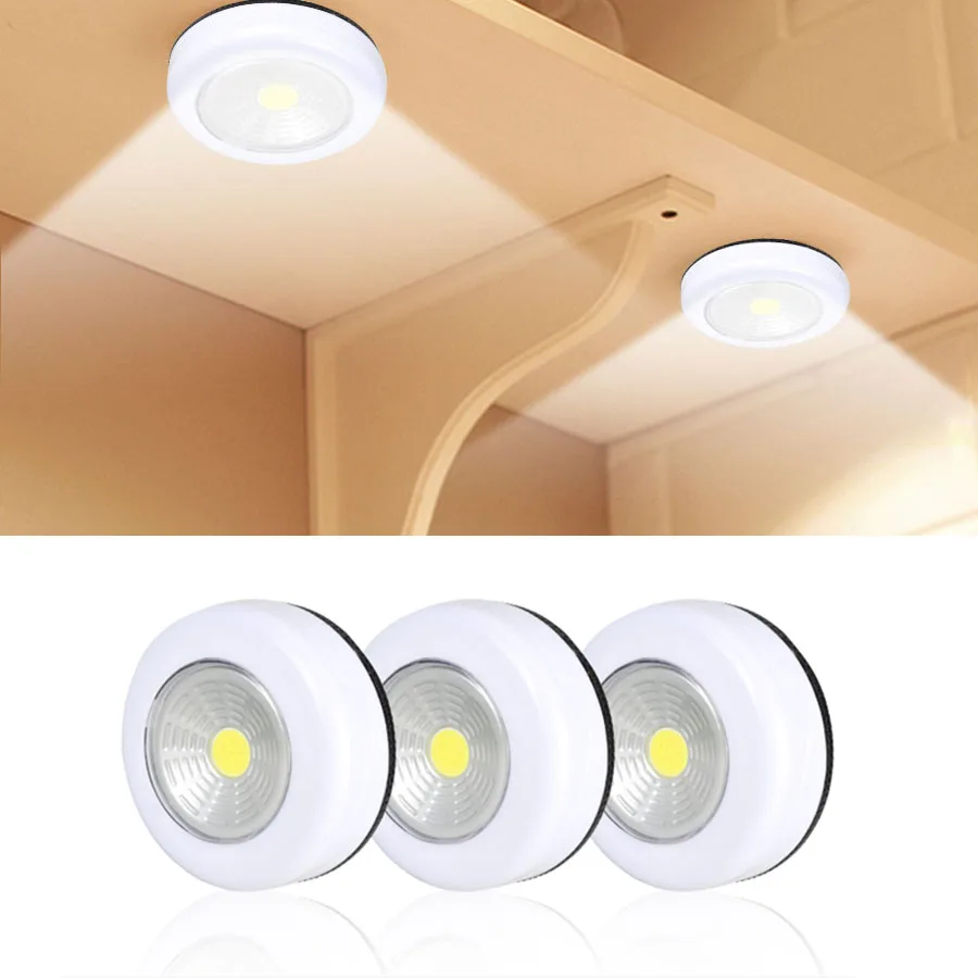

COB LED Under Cabinet Light With Adhesive Sticker Wireless Wall Lamp Wardrobe Cupboard Drawer Closet Bedroom Kitchen Night Light