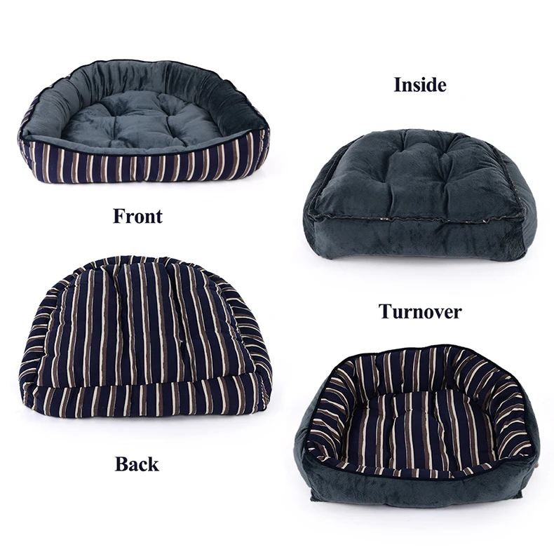 Jormel Pet Supplies Cute Dog Cat Bed Lip Shape Striped Washable Warm Soft Durable Small Medium Dogs Cats Beds
