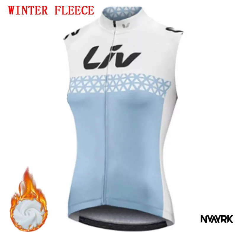 2021 Women's Liv Winter Thermal Fleece Windproof Vest Cycle Jersey Ropa Ciclismo Warm MTB Cycling Vest jacket suit 4