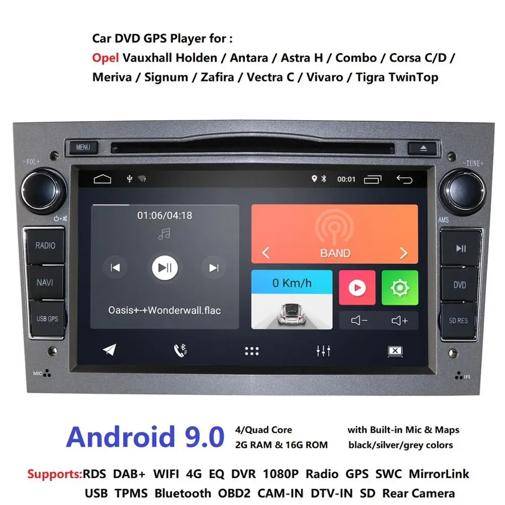 

Android 9.0 2Din Car DVD Player GPS Navi Radio Stereo For Vauxhall Opel Astra H G J Vectra Antara Zafira Corsa Quad Core SWC RDS