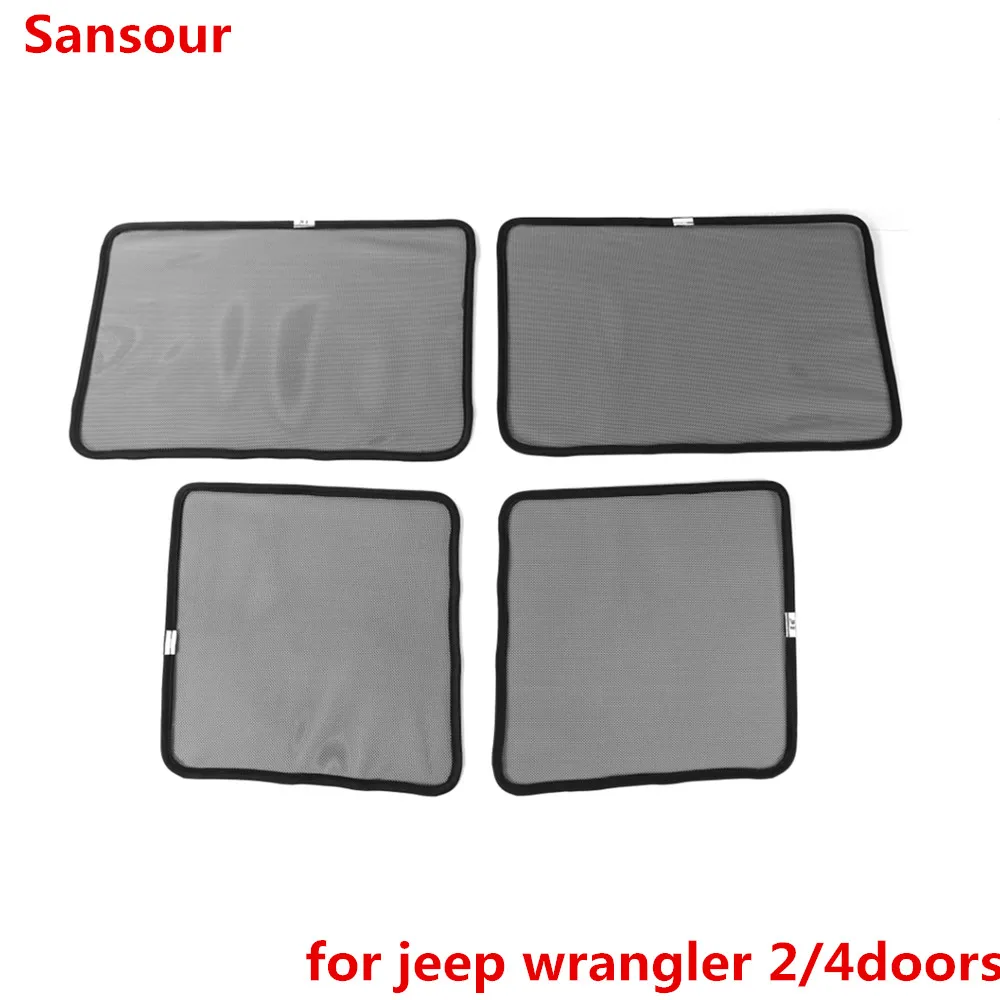 Sansour Side Window Sunshades For Jeep Wrangler JK 2007-2017 Anti UV Sun Windshield Sunshade Cover for Accessories | Автомобили и