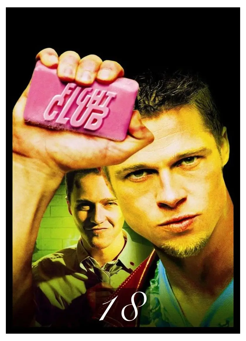 Fight Club фильм домашняя декоративная живопись белая крафт-бумага плакат для кафе комната 42X30 см - Цвет: Тёмно-синий