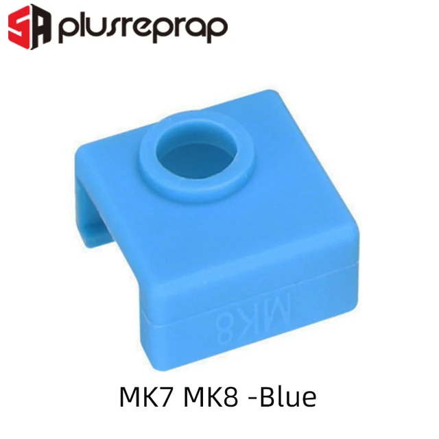 3D Printer Parts Silicone Sock for V6 Volcano MK8/MK9/CR10/CR10S Heated Block Warm Keeping Cover MK7 MK8 -Blue
