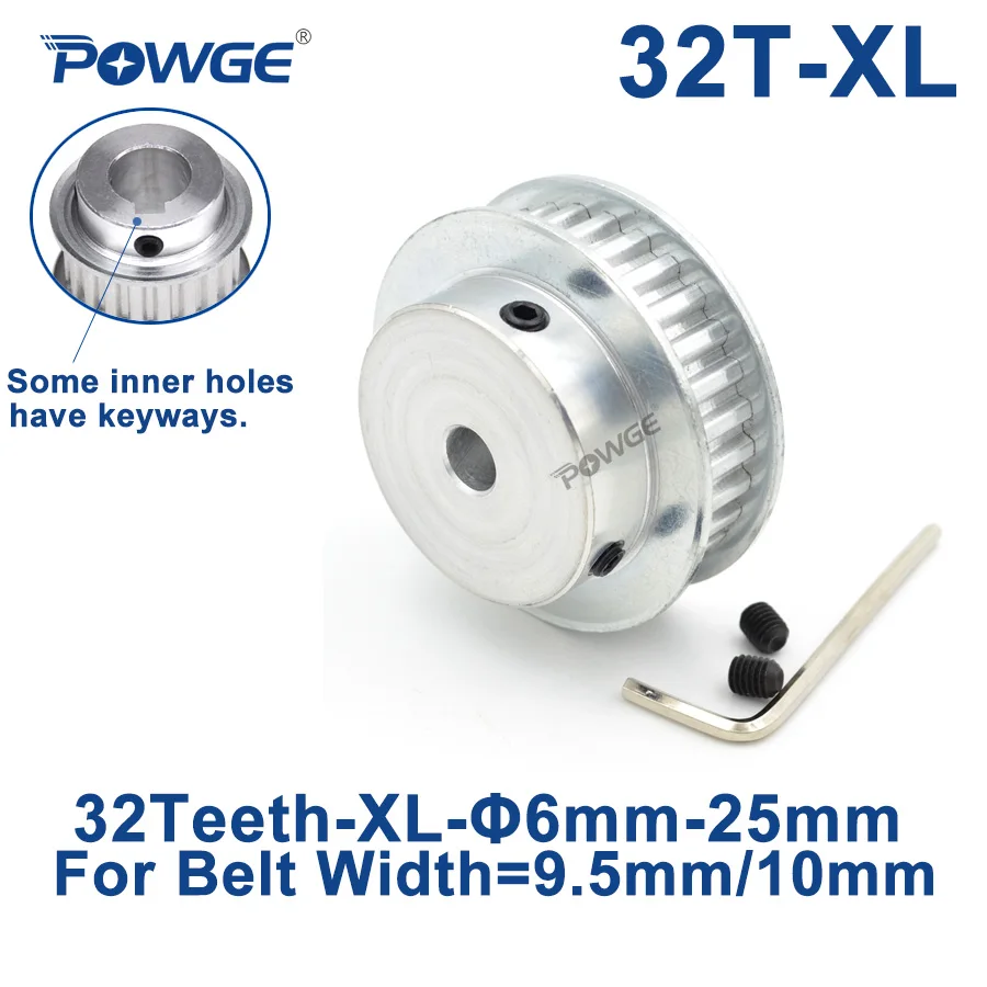 Зубчатый шкив POWGE 32 зубца XL отверстие 6/6 35/7/8/10/12/17/19/20/25 мм для синхронного ремня