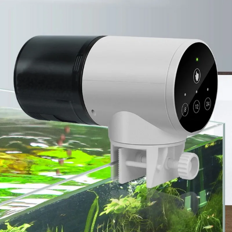 

Automatic Fish Feeder Vacation Weekend Electric Auto Food Dispender Super Mute Smart Timing Rotatable Base for Aquarium