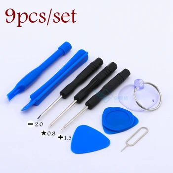 Cheap Wholesale 100set/bag Phone Repair Tool Set Screwdriver Pentalobe 0.8 Pillips 1.5 Slotted 2.0 Crowbar Sucker 9pcs/set