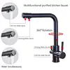 ULGKSD Purified Faucet Chrome Kitchen Faucets Dual handle Kitchen Faucet Purification Water Drinking Water Tap Kitchen Mixer Tap ► Photo 2/6