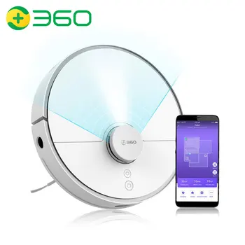 

360 S5 Robot Vacuum Cleaner Sweep and Wet Mopping Disinfection For Hard Floors&Carpet Run Automatically Charge Cleaner