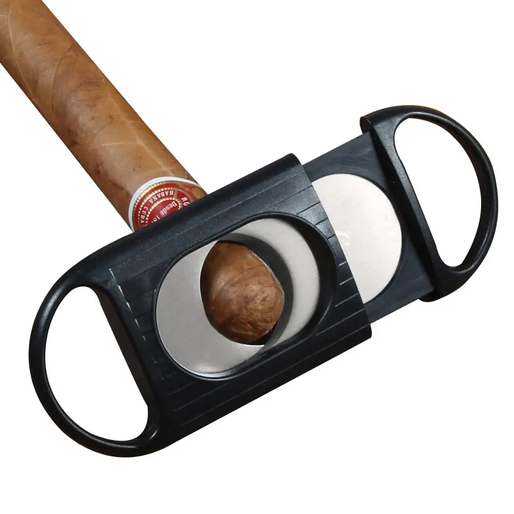 Galiner Plastic Cigar Cutter Stainless Steel Portable Cigars Accessory