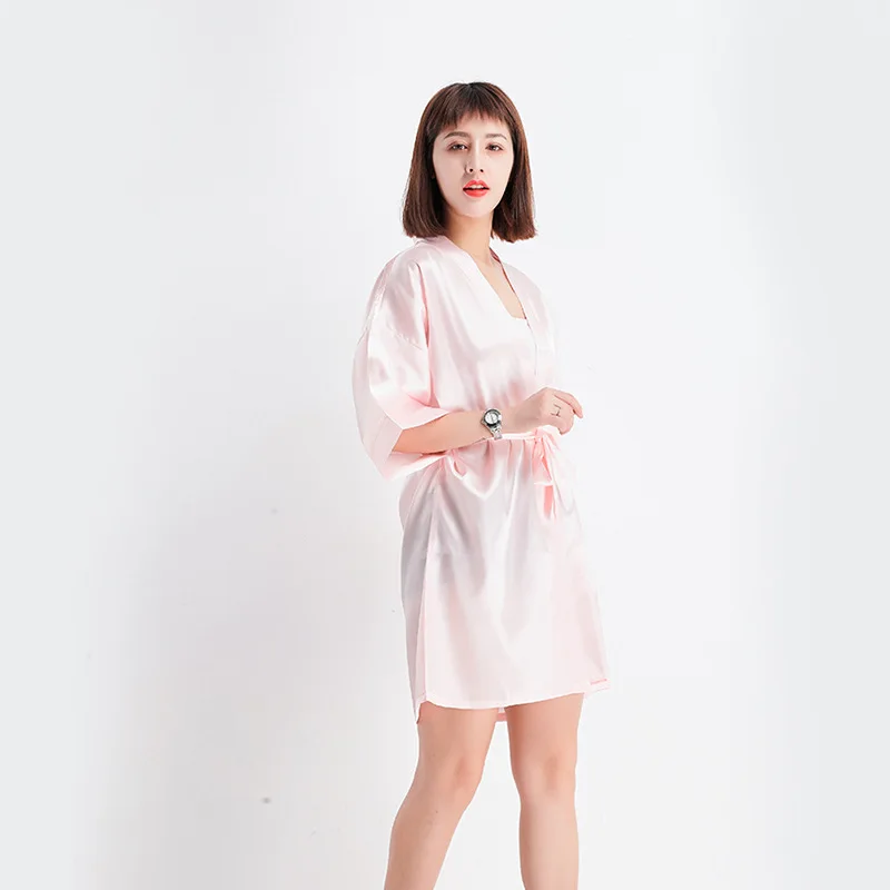 Ночная рубашка женская, вискоза, банное платье, Yukata, одежда для сна, ночная рубашка, Женская Мини-кимоно, халат, модный, праздничный