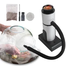 BORUiT Smoke Infuser Portable Molecular Cuisine Smoking Gun Food Cold Smoke Generator Meat Burn Smokehouse Cooking for BBQ Grill