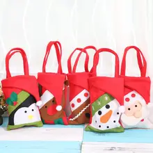 Рождественский мешок Санта Клауса снеговика лося пингвина вечерние подарочные сумки конфет