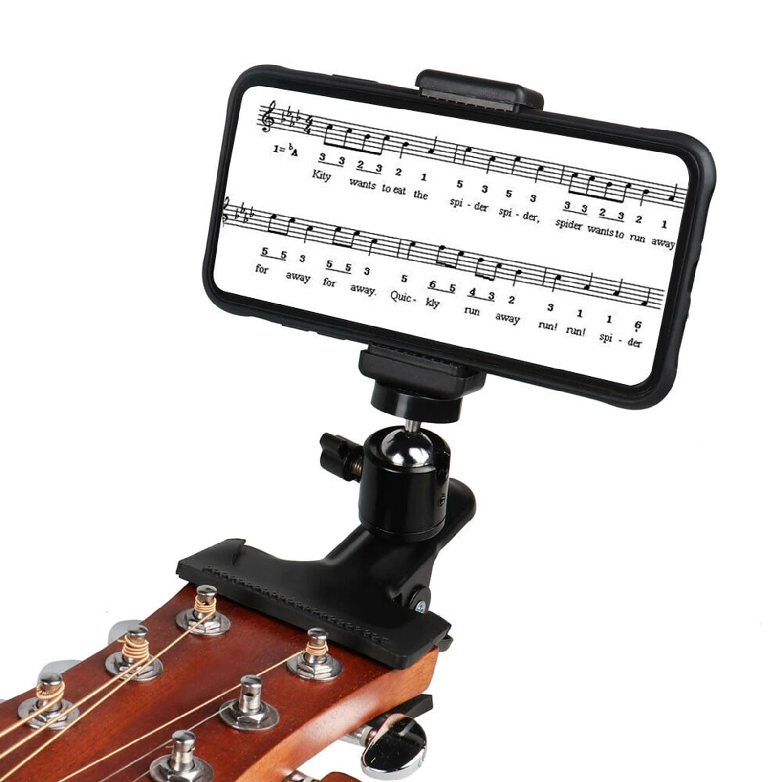 Mobile Phone Live Broadcast Bracket Stand Guitar Head Clip Holder Support Desktop Music Guitar Holder