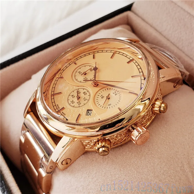 

2019 top luxury watch brand luxury analog watch Top quartz watch successful person metal watch with wrist watch