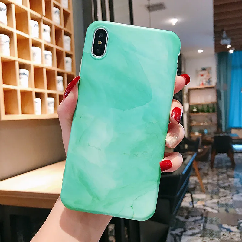 Модный мраморный чехол для iPhone x 7 8 6s Plus XR XS Max Роскошная текстура мраморного камня мягкий чехол для телефона ТПУ задняя чехол для iphone 8 - Цвет: 1