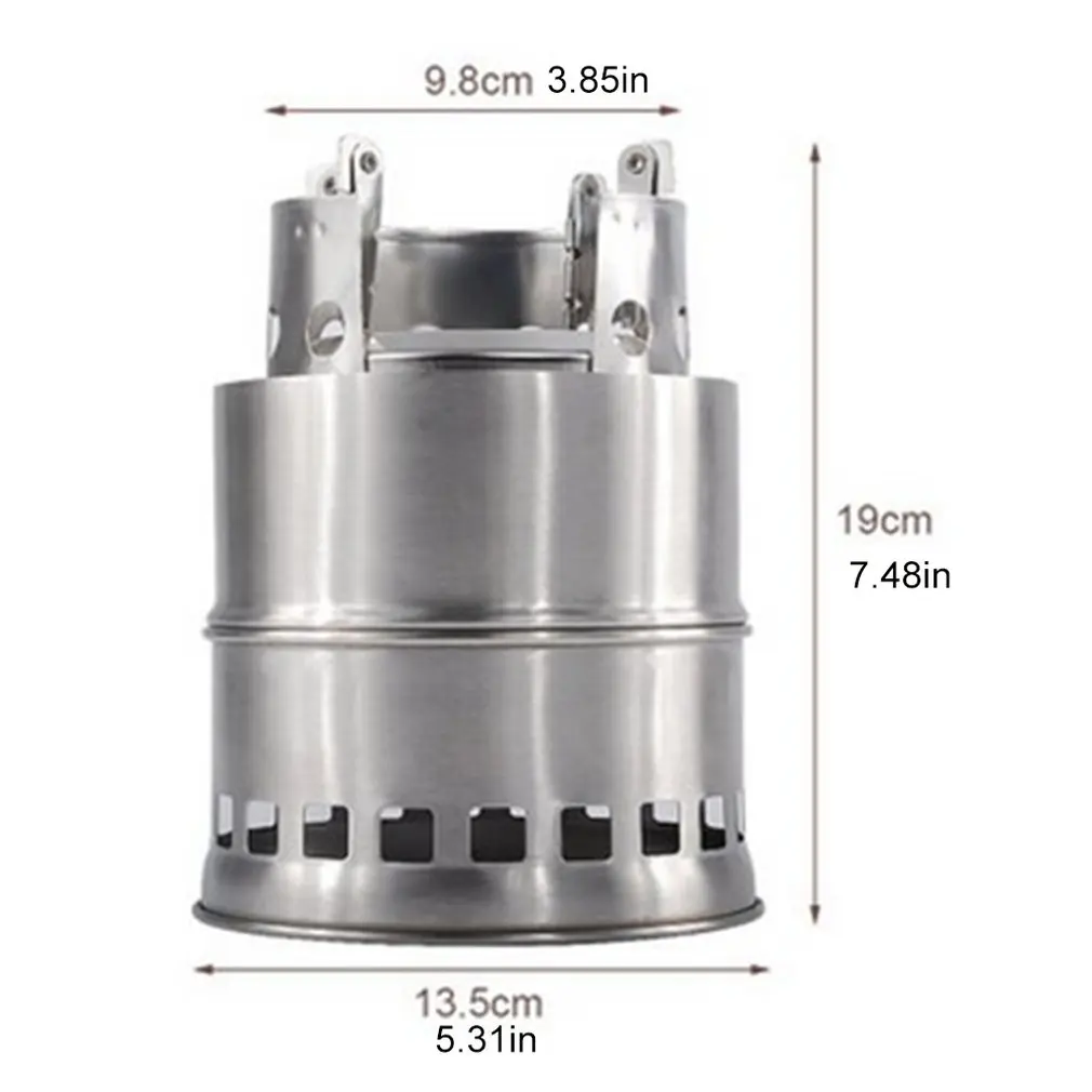 Нержавеющая сталь дров спиртовая плитка наружная портативная дровяная печь профессиональная Мода Качество света