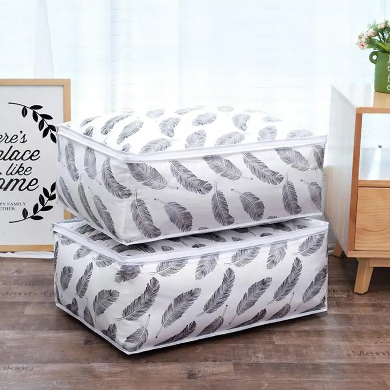 

Flamingo Shape Quilt Storage Bag Home Clothes Quilt Pillow Blanket Storage Bag Dampproof Sorting Bags Travel Luggage Organizer