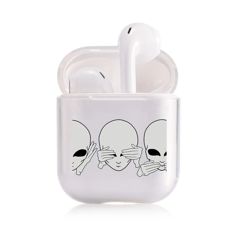 Чехол для AirPods 2 1, чехол, Coque, беспроводные Bluetooth наушники, прозрачный силиконовый мягкий чехол на Air Pods, Apple Funda Capa - Цвет: I202916