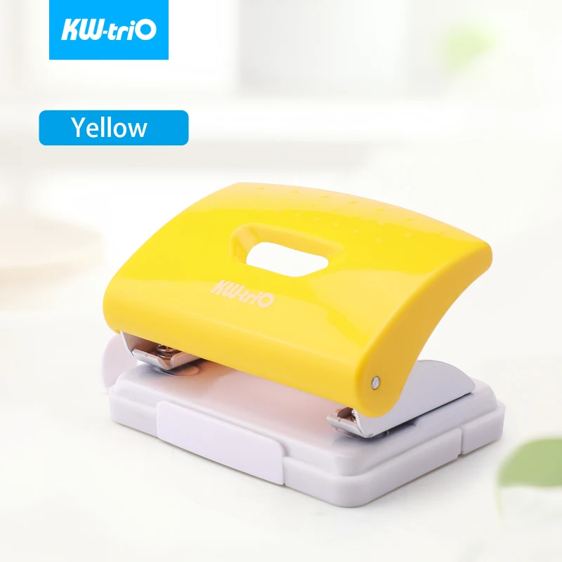 2-Hole Paper Punch Handheld Round Hole Puncher Attached Mobile Phone Bracket Multi-function Punch Tool Notebook Scrapbook