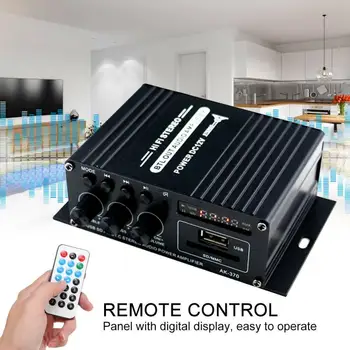 

AK370 220V 400W Bluetooth Amplifier Bluetooth HiFi Power Amplifier Mini Audio Digital Stereo FM AMP Remote Home