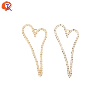 

Cordial Design 40Pcs 19*41MM Jewelry Accessories/Charms/Hand Made/Imitation Pearl/Heart Shape/DIY Pendant/Earring Findings