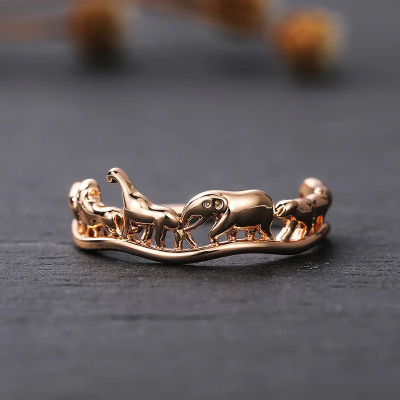 Huitan Simple Stylish Animal Rings for Women Hand-made Design Cute