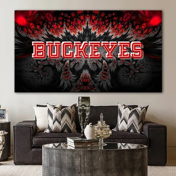 

OHIO STATE BUCKEYES college football cloth poster and prints wall art picture for living room bedroom modern decoration NO FRAME