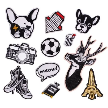

ZOTOONE Cartoon Patch Embroidery Patches for Clothing Arrow Diy Football Dog Camera Iron on Patches on Clothes Lemon Sticker G