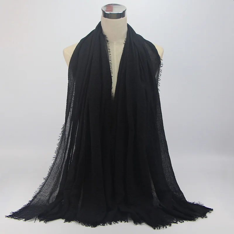 90*180 см Модный женский мусульманский шарф хиджаб, платок для женщин, хлопковый платок, исламский шарф из вискозы, шали, обертывания - Цвет: color13MSL090