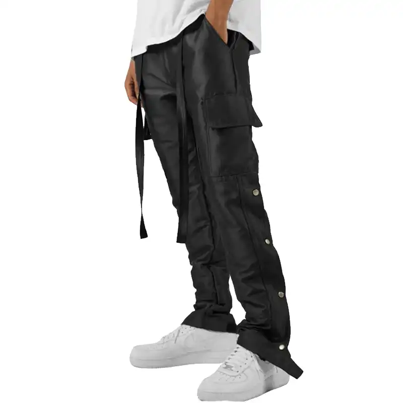 nylon snap cargo pants