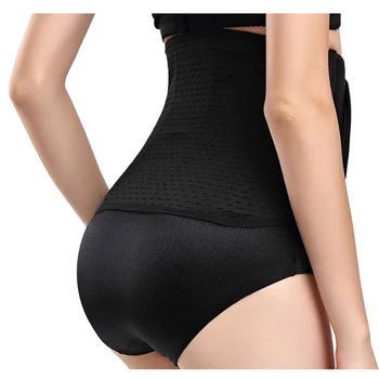 

R1 Ladies Velcro Belt Abdominal Belt Caesarean Shaper Reduce Belly Breathable Waist trainer latex Polyester