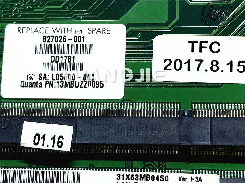 Материнская плата для ноутбука hp PROBOOK 450 G3 с процессором i7-6500U и R7 M340 2G GPU 827026-001 827026-501 827026-601 DA0X63MB6H1