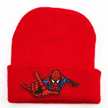 Хлопковая утолщенная вязаная шапка с вышивкой в виде паука, зимняя теплая шапка Skullies, шапка бини для мужчин и женщин 327