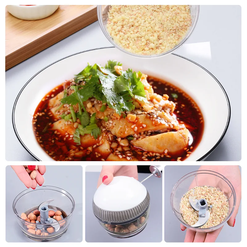 

Manual Food Chopper Vegetable Chopper Cartoon Mini Manual Complementary Food Crusher Hand-Drawn Multifunctional Garlic Crusher