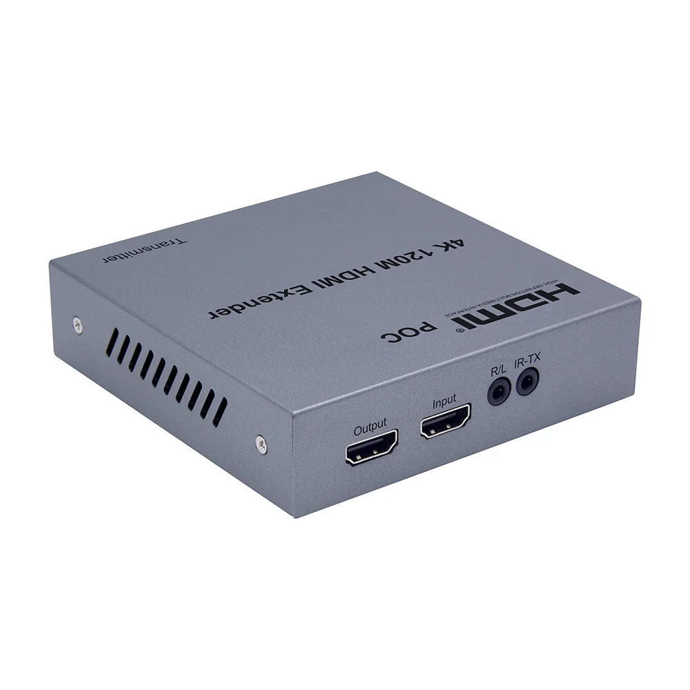 4K 120M HDMI удлинитель с POC через Cat5e/6 кабель Поддержка HDMI Loop-out передатчик и приемник с ИК