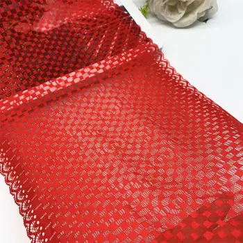 

3y/lot 21.50cm Elastic Stretch Lace Trims Red For Clothing Accessories Dress Sewing Applique Costume Lace Fabrics Lingerie