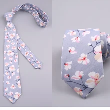 Мужской галстук с принтом, полиэстер, 7 см, хлопок, рубашка для рук, креативный цветок, свежие мужчины и женщины